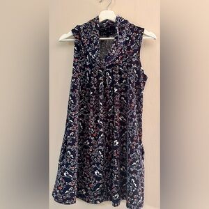 Papillon Floral Bird Print Tunic